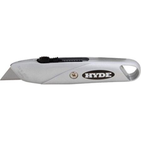 HYDE MFG 42075 Silver Top Slide Utilty Knife Diecast Zinc Alloy Construction 15618